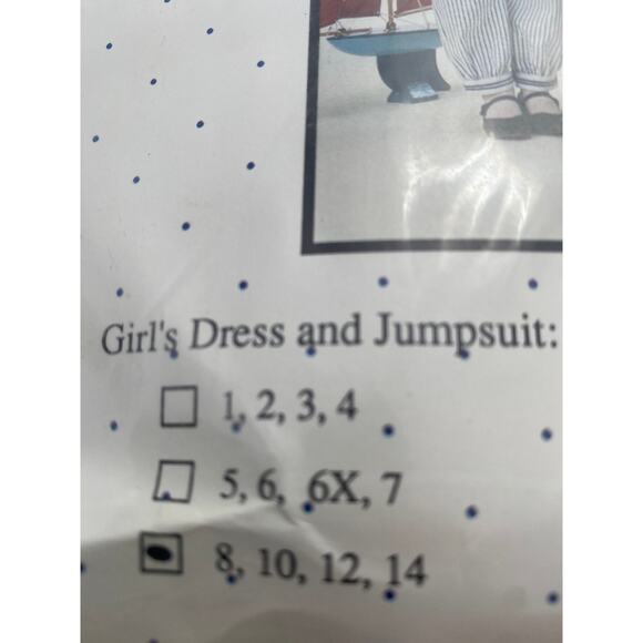 Angel Wears Mackenzie’s 1990 Sailor Ensemble Girls Dress/Jumpsuit Sz 8 10 12 14 - Picture 2 of 5